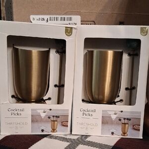 Threshold Gold Cocktail Picks Set